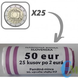 Eslovaquia 2015 - Rollo de 2 euros 30 Bandera Europea