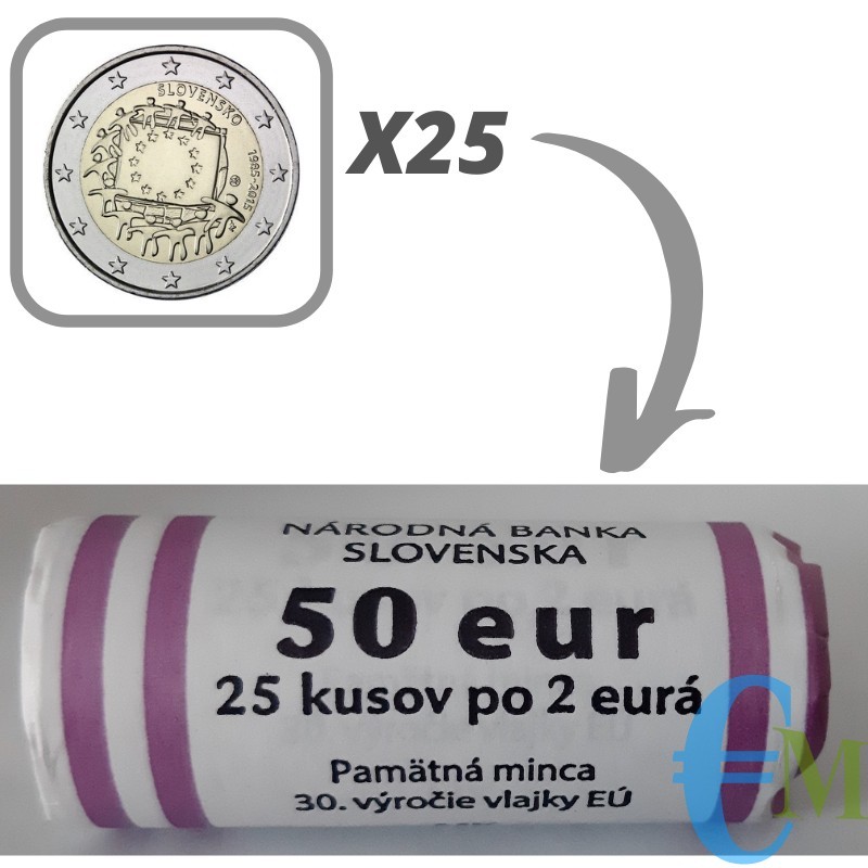 Slovacchia 2015 - Rotolino 2 euro 30° Bandiera Europea