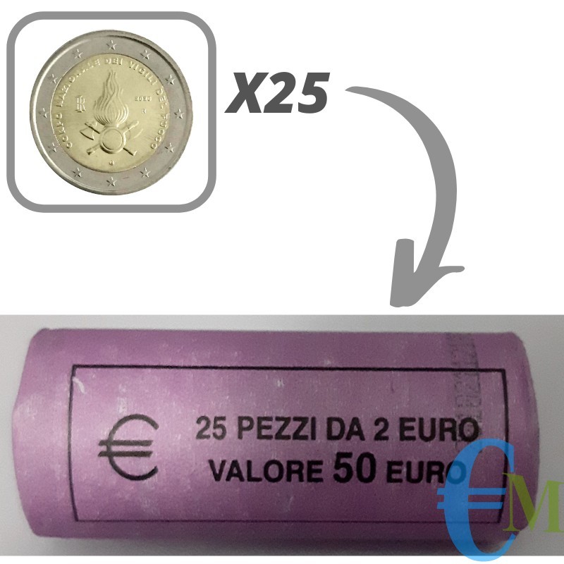 Italia 2020 - Rotolino 2 euro 80° Fondazione Vigili del Fuoco