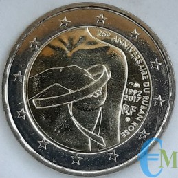France 2017 - 2 euros 25e du ruban rose