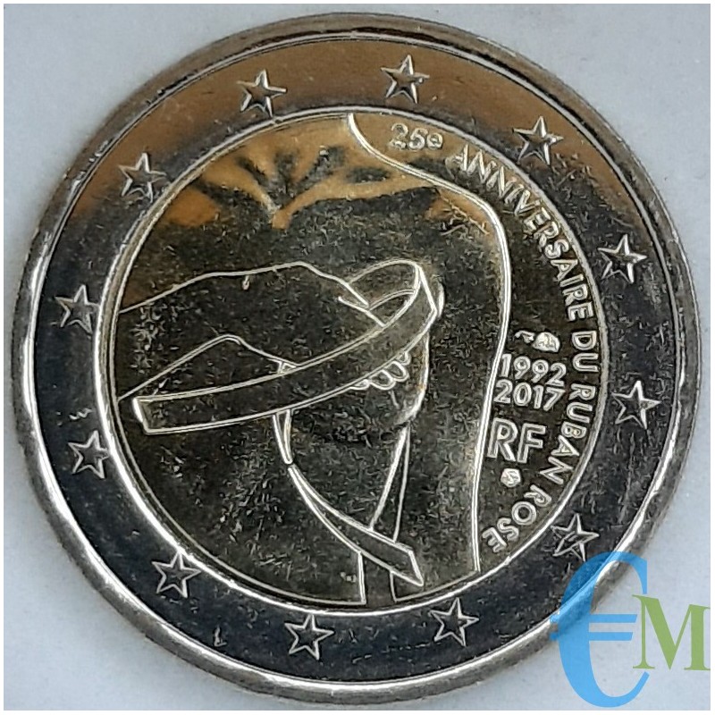 France 2017 - 2 euro 25th of the pink ribbon