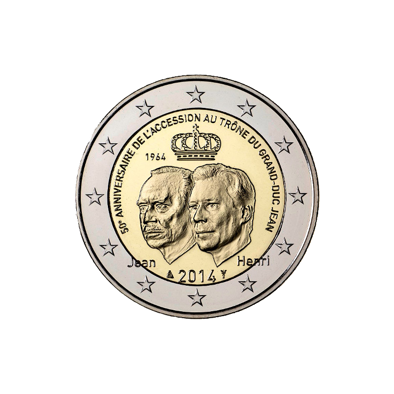 Luxembourg 2014 - 2 euros 50e trône du Grand-Duc Jean