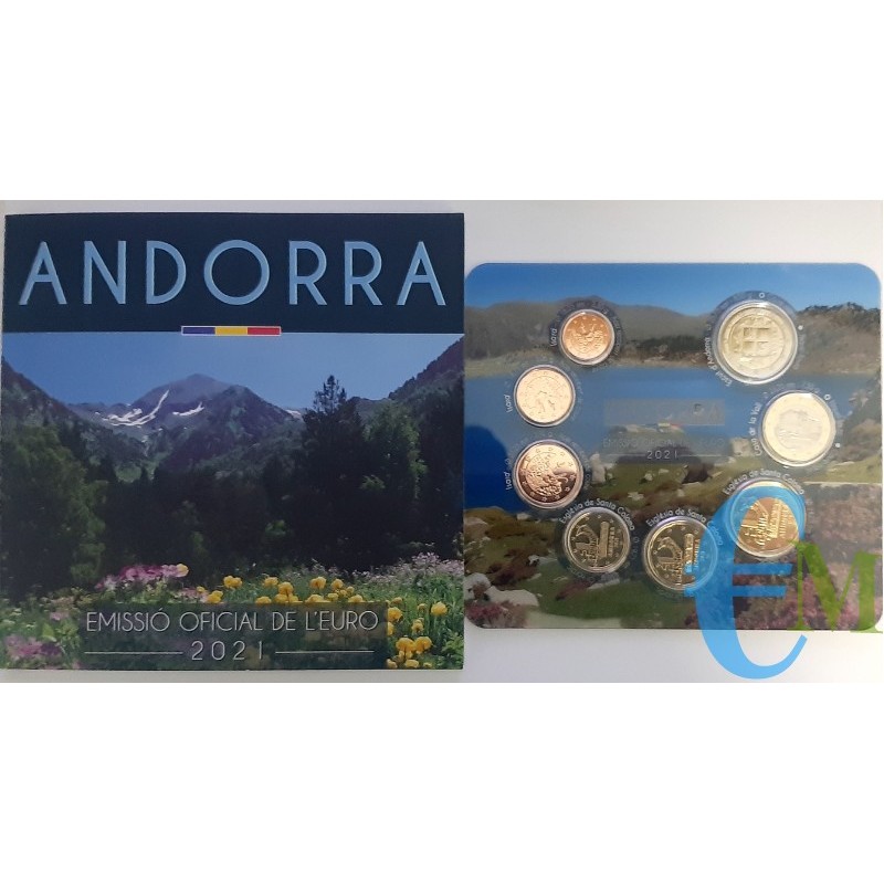 Andorra 2021 - Divisionale Euro Ufficiale - 8 valori