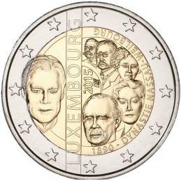 Lussemburgo 2015 - 2 euro 125° della dinastia Nassau-Weilburg