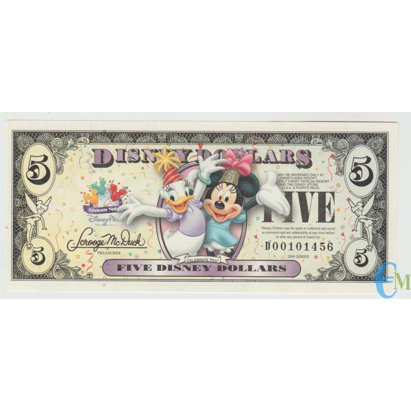 United States - 5 Dollari Disney serie 2009 - Celebrate Today