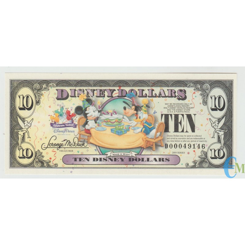United States - 10 Dollari Disney serie 2009 - Celebrate Today