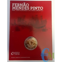 Portugal 2011 - 2 euros 500ème naissance de Fernao Mendes Pinto BU en Dossier