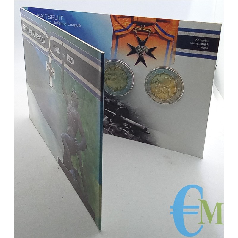Estonia 2018 - 2 euros 100 independencia República de Estonia BU en coincard