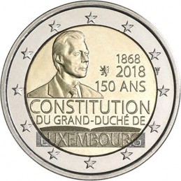 Lussemburgo 2018 - 2 euro 150° anniversario della costituzione lussemburghese.