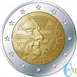 France 2022 - 2 euro 20th anniversary of Jacques Chirac's birth