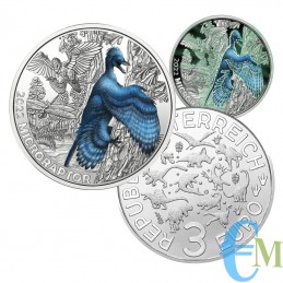 Austria 2022 - 3 euro Microraptor Gui - 10th Supersaurs coin