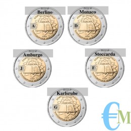 Germania 2007 - 2 euro 50° Trattato di Roma - le 5 zecche