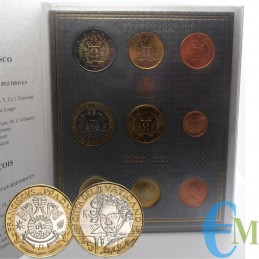 Vatican 2020 - Coffret Officiel Euro Coffret Bu avec 5 € Bimétallique - 9 pièces