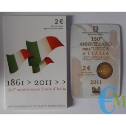 Italia 2011 - 2 euros 150 Unificación de Italia en Carpeta