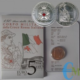 Italia 2016 - 5 euro 150° fondazione Corpo Militare della Croce Rossa Italiana