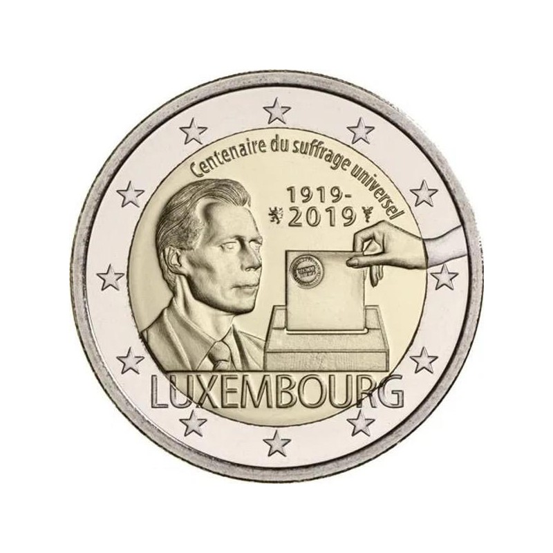 Lussemburgo 2019 - 2 euro 100° anniversario del suffragio universale in Lussemburgo.
