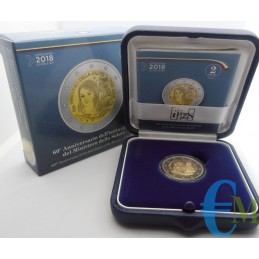 Italy 2018 - 2 euro Proof 60 ° of the Ministry of Health