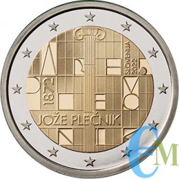 Eslovenia 2022 - 2 euros 150 del nacimiento de Jože Plečnik