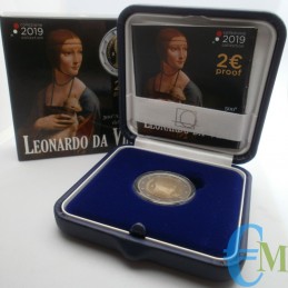 Italia 2019 - 2 euros Prueba 500 muerte de Leonardo da Vinci
