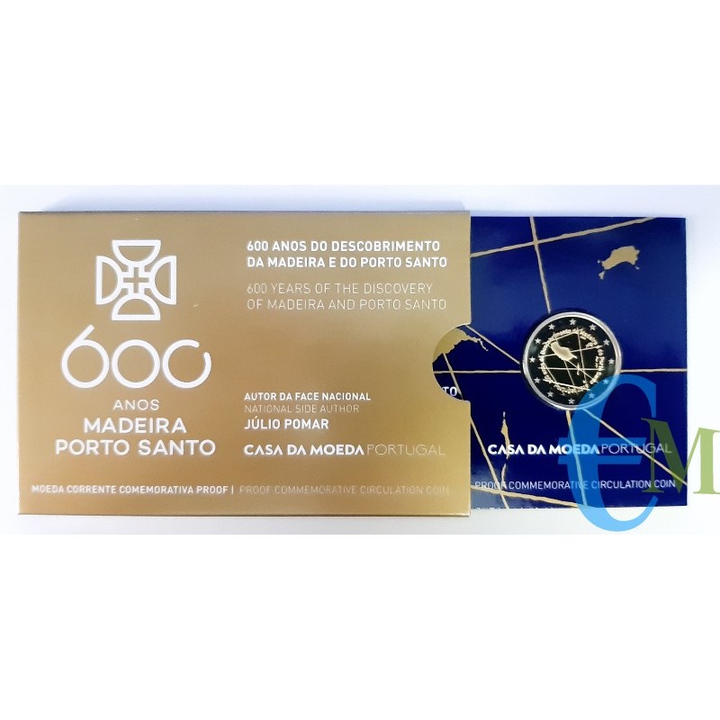 Portogallo 2019 - 2 euro Proof 600° della scoperta di Madeira