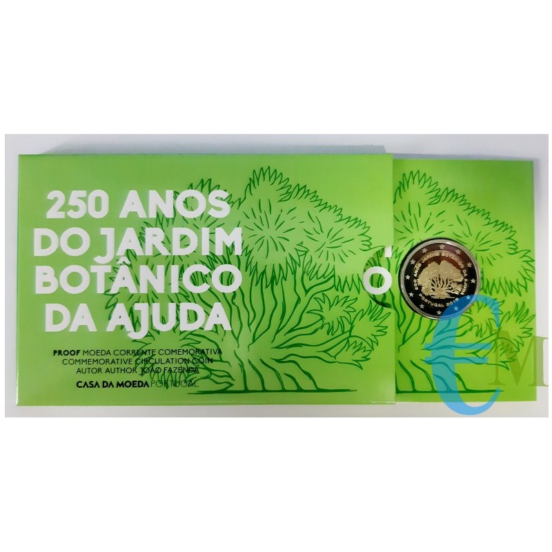 Portogallo 2018 - 2 euro Proof 250° del Giardino botanico di Ajuda