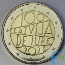 Lettonie 2021 - 2 euros 100ème République de Lettonie