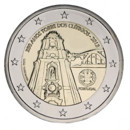 Portugal 2013 - 2 euros commémorative du 250e anniversaire de la construction de la Torre dos Clerigos.
