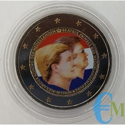 Holanda 2014 - 2 euros doble retrato a color 1er año de reinado - 2ª versión