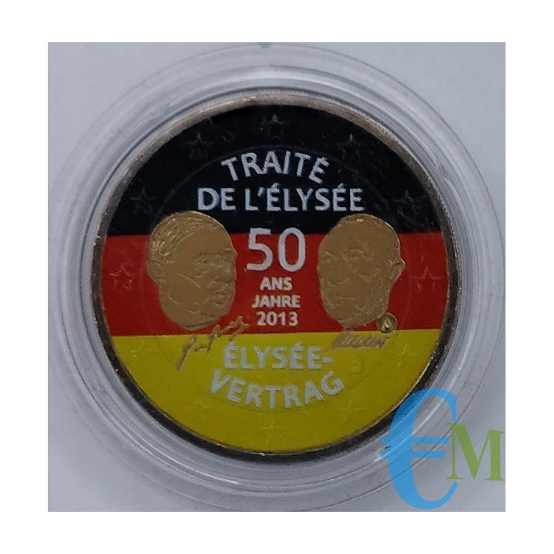 Germany 2013 - 2 euro colored 50th of the Elysée Treaty - mint A