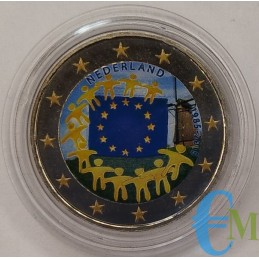 Netherlands 2015 - 2 euro colored 30th European flag