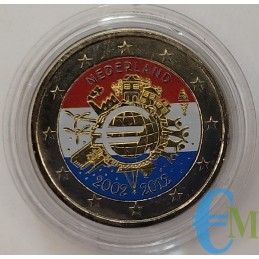 Netherlands 2012 - 2 euro colored 10th Euro Coins and Banknotes