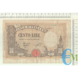 Italia - 100 Lire Barbetti modificado - decreto 10.10.1944