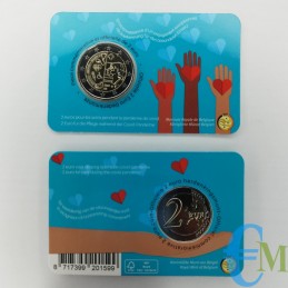 Belgium 2022 - 2 euro for treatment during the Covid pandemic - BU in coincard FR