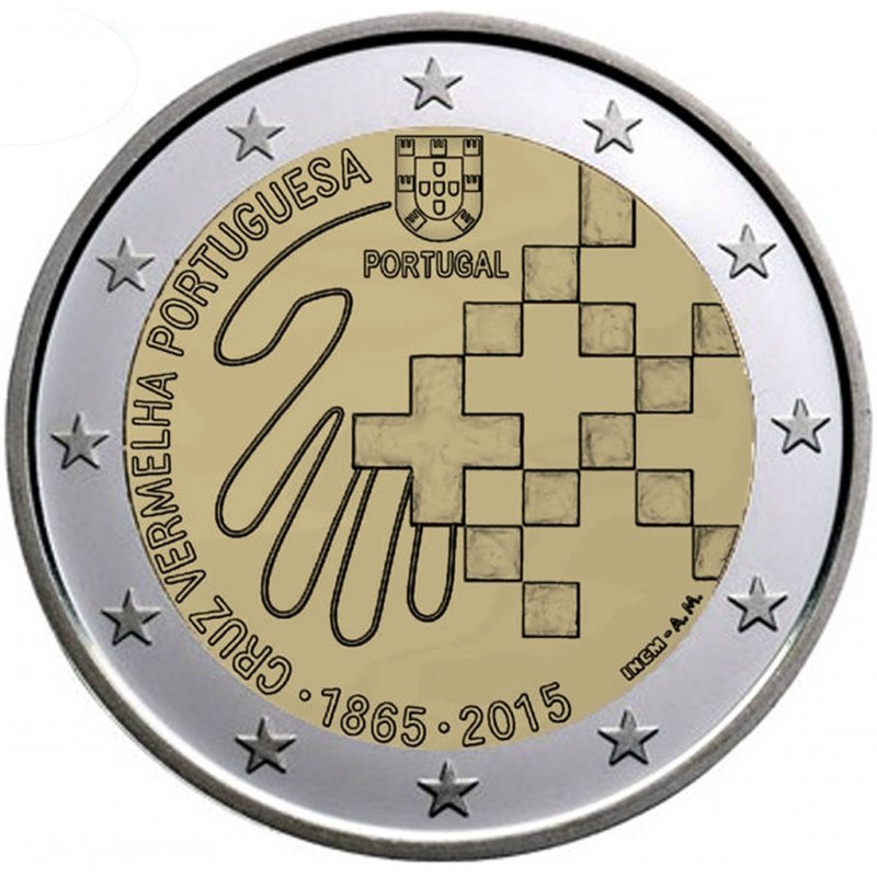 Portogallo 2015 - 2 euro commemorativo anno 150° anniversario della Croce Rossa Portoghese.