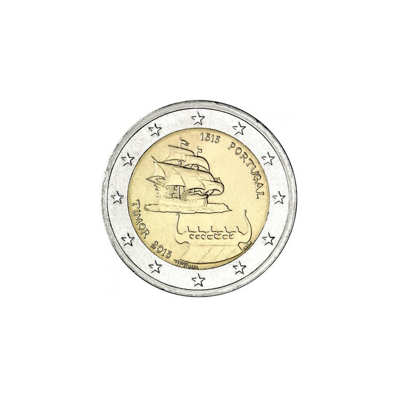 Portugal 2015 - 2 euro 500 ° of the first contacts with Timor