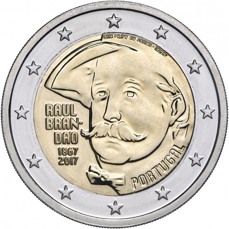 Portugal 2017 - 2 euros 150e naissance de Raul Brandao
