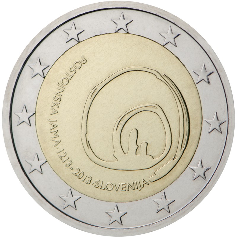 Slovenia 2013 - 2 euro commemorativo 800° anniversario della scoperta delle Grotte di Postumia.