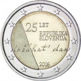 Slovenia 2016 - 2 euro 25° dell'Indipendenza