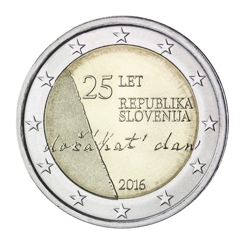 Slovenia 2016 - 2 euro commemorativo 25° anniversario dell'Indipendenza della Repubblica di Slovenia.