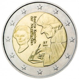 Olanda 2011 - 2 euro commemorativo 500° anniversario della Pubblicazione dell'Elogio della follia di Erasmo da Rotterdam.
