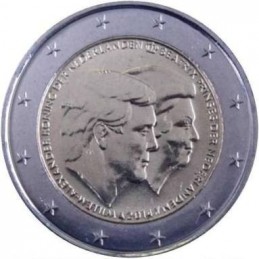 Olanda 2014 - 2 euro commemorativo 1° anno di regno del re Guglielmo Alessandro e la principessa Beatrice.