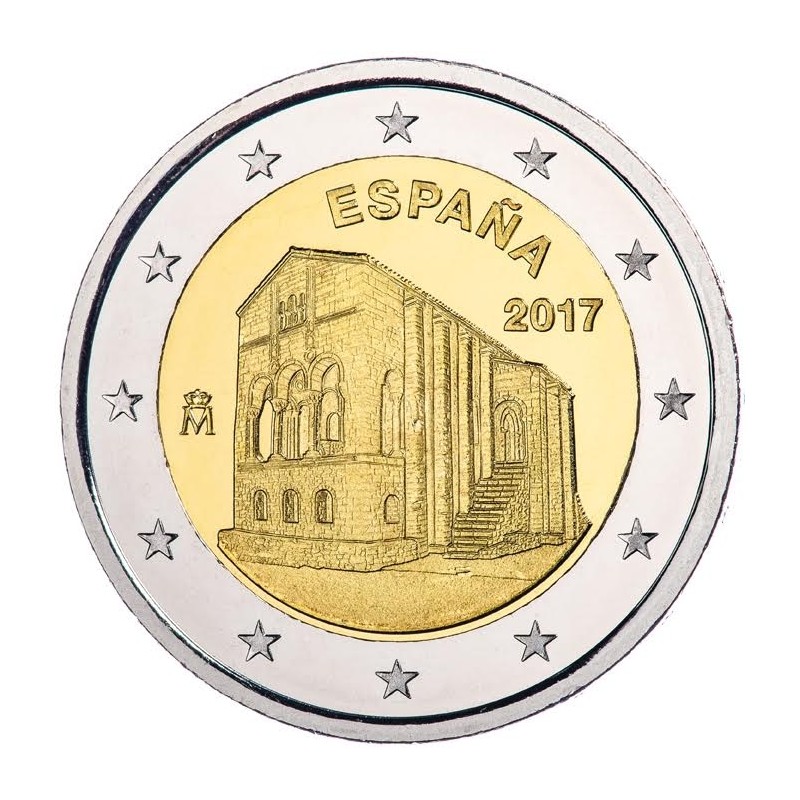 España 2017 - 2 euros Iglesia de Santa María del Naranco - UNESCO