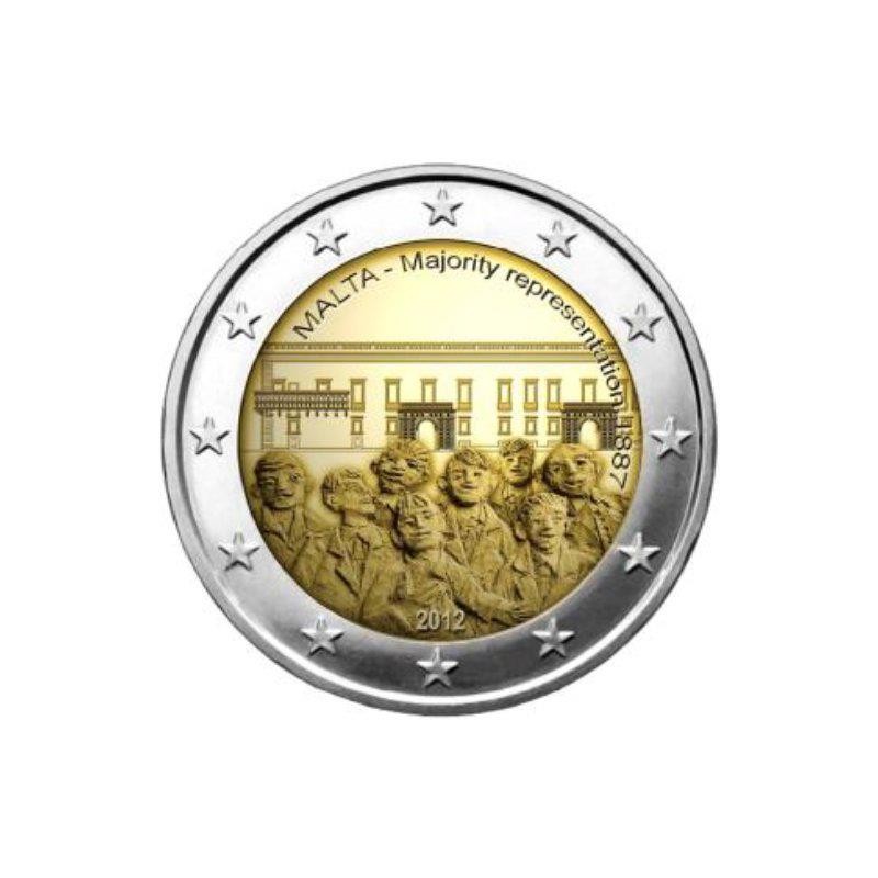 Malta 2012 - 2 euro commemorativo 2° moneta della serie dedicata alla storia della costituzione.