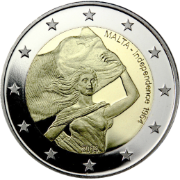 Malta 2014 - 2 euro commemorativo 4° moneta della serie dedicata alla storia della costituzione.