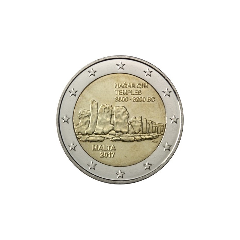 Malta 2017 - 2 euro commemorativo 2° moneta della serie dedicata ai siti preistorici maltesi.