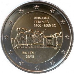 Malta 2018 - 2 euro commemorativo 3° moneta della serie dedicata ai siti preistorici maltesi.