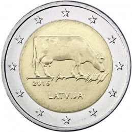 Lettonia 2016 - 2 euro commemorativo la mucca.