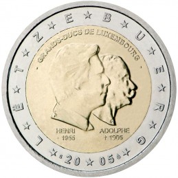 Luxemburgo 2005 - 2 euros 50º nacimiento Henry y 100º fallecimiento Adolfo