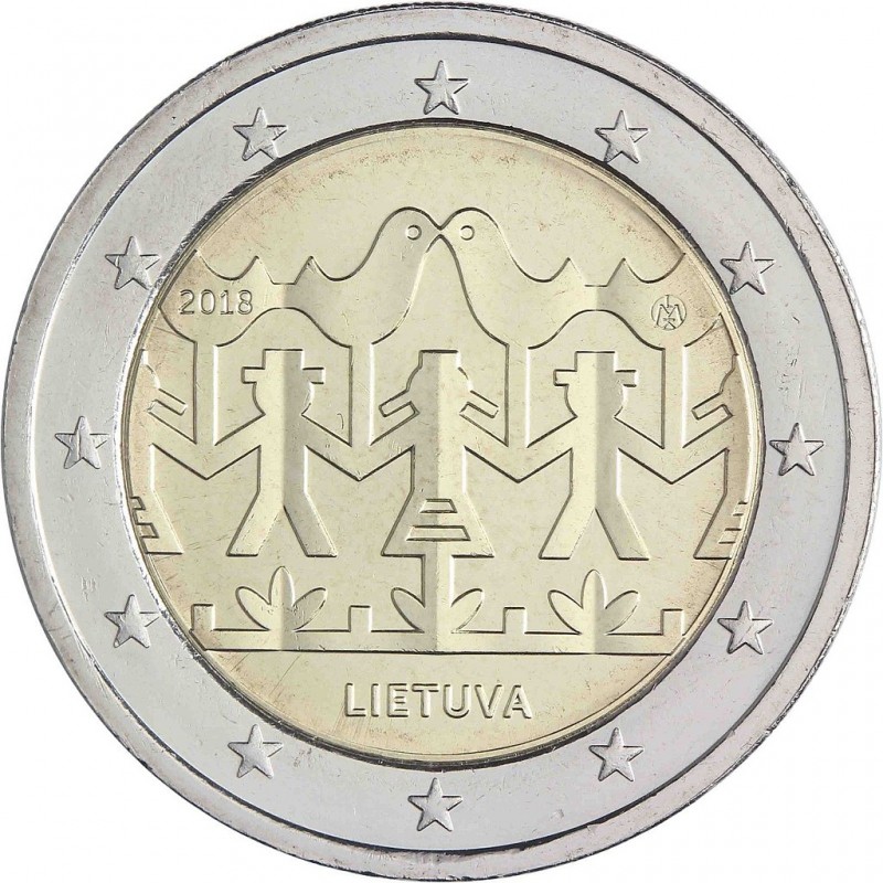 Lituania 2018 - 2 euro commemorativo festival della canzone e della danza lituana.