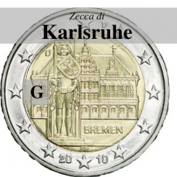 Germania 2010 - 2 euro Brema - zecca G